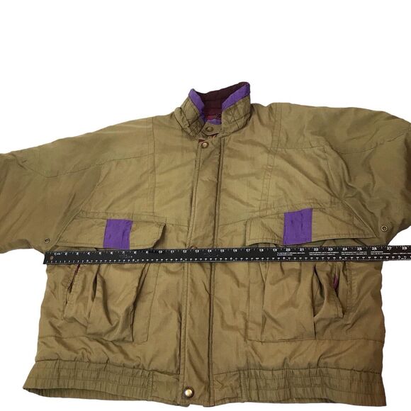 Vtg 1980s Mens McGregor Green Bomber Jacket Quilted Lining Zip Up Size X Large - Picture 11 of 14